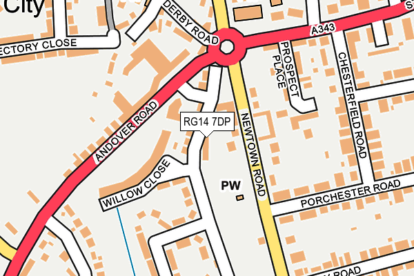 RG14 7DP map - OS OpenMap – Local (Ordnance Survey)