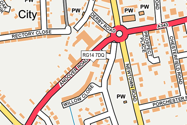 RG14 7DQ map - OS OpenMap – Local (Ordnance Survey)