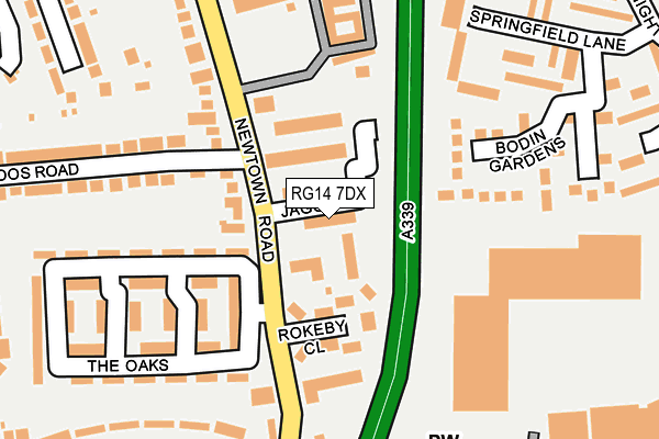 RG14 7DX map - OS OpenMap – Local (Ordnance Survey)