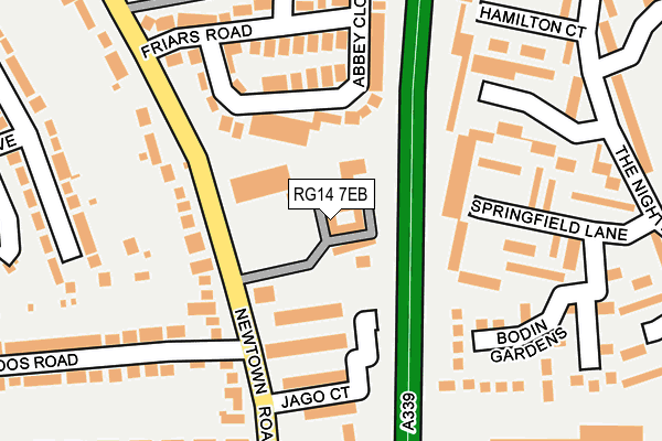 RG14 7EB map - OS OpenMap – Local (Ordnance Survey)