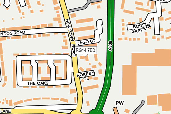 RG14 7ED map - OS OpenMap – Local (Ordnance Survey)