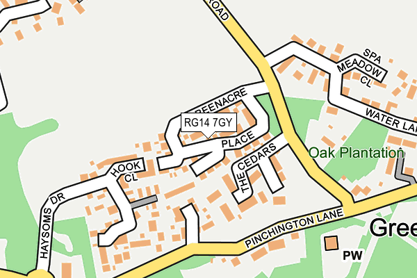 RG14 7GY map - OS OpenMap – Local (Ordnance Survey)