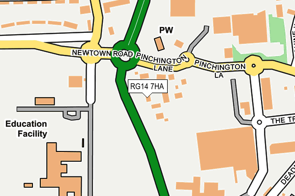 RG14 7HA map - OS OpenMap – Local (Ordnance Survey)