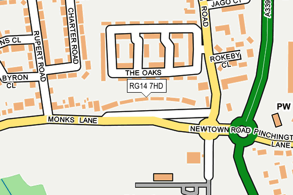 RG14 7HD map - OS OpenMap – Local (Ordnance Survey)