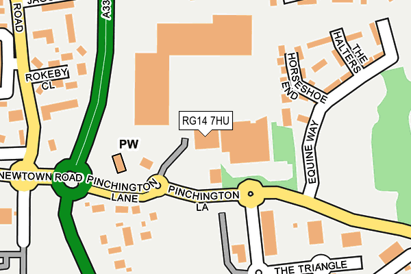 RG14 7HU map - OS OpenMap – Local (Ordnance Survey)