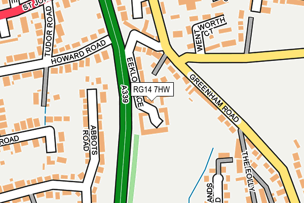 RG14 7HW map - OS OpenMap – Local (Ordnance Survey)