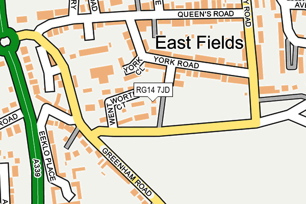 RG14 7JD map - OS OpenMap – Local (Ordnance Survey)