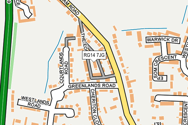 RG14 7JG map - OS OpenMap – Local (Ordnance Survey)