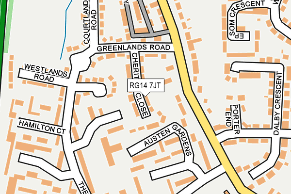 RG14 7JT map - OS OpenMap – Local (Ordnance Survey)