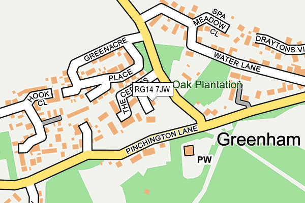 RG14 7JW map - OS OpenMap – Local (Ordnance Survey)