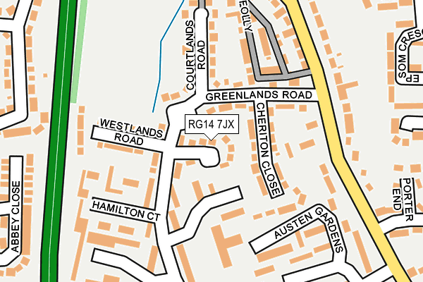 RG14 7JX map - OS OpenMap – Local (Ordnance Survey)