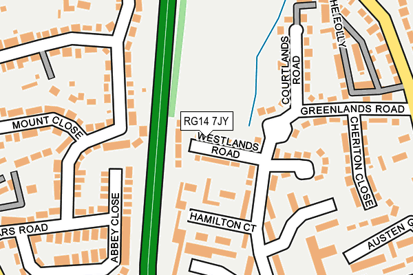 RG14 7JY map - OS OpenMap – Local (Ordnance Survey)