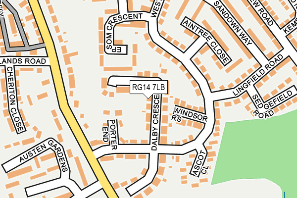 RG14 7LB map - OS OpenMap – Local (Ordnance Survey)