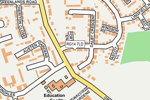 RG14 7LD map - OS OpenMap – Local (Ordnance Survey)