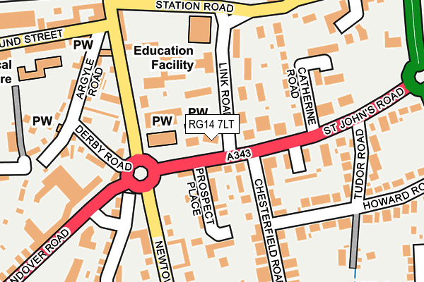 RG14 7LT map - OS OpenMap – Local (Ordnance Survey)