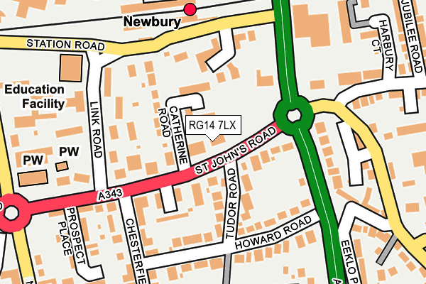 RG14 7LX map - OS OpenMap – Local (Ordnance Survey)