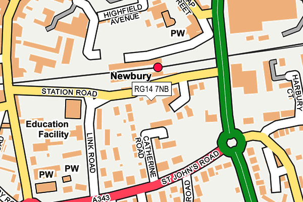 RG14 7NB map - OS OpenMap – Local (Ordnance Survey)