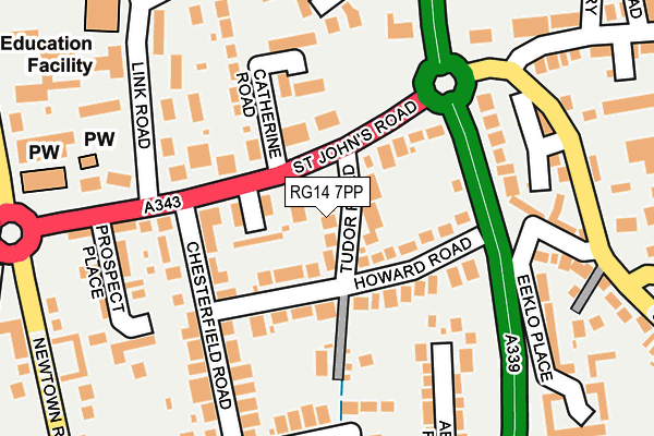 RG14 7PP map - OS OpenMap – Local (Ordnance Survey)