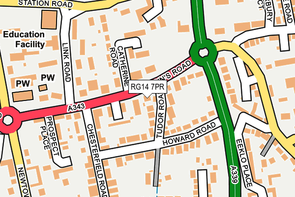 RG14 7PR map - OS OpenMap – Local (Ordnance Survey)