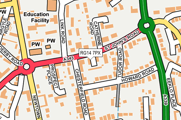 RG14 7PX map - OS OpenMap – Local (Ordnance Survey)