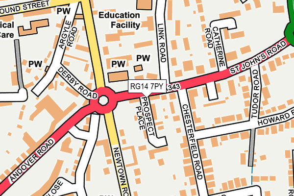 RG14 7PY map - OS OpenMap – Local (Ordnance Survey)