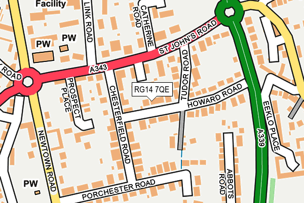 RG14 7QE map - OS OpenMap – Local (Ordnance Survey)