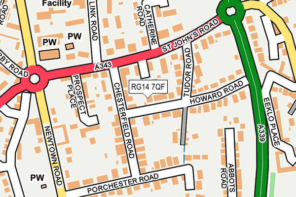 RG14 7QF map - OS OpenMap – Local (Ordnance Survey)