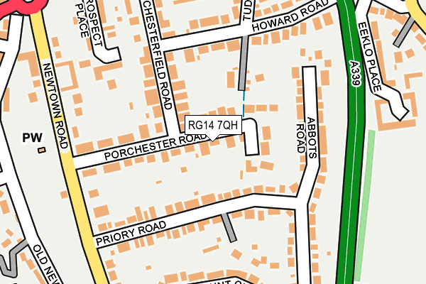 RG14 7QH map - OS OpenMap – Local (Ordnance Survey)