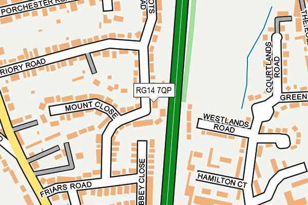 RG14 7QP map - OS OpenMap – Local (Ordnance Survey)