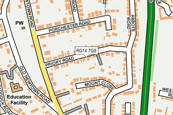 RG14 7QS map - OS OpenMap – Local (Ordnance Survey)