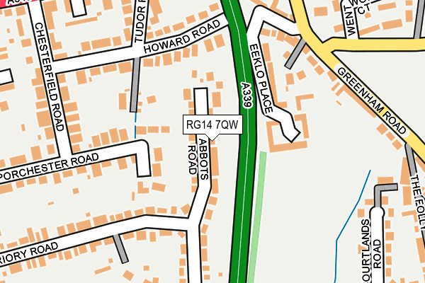 RG14 7QW map - OS OpenMap – Local (Ordnance Survey)