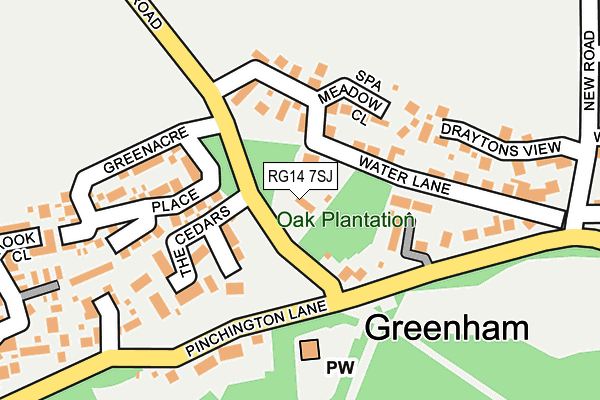 RG14 7SJ map - OS OpenMap – Local (Ordnance Survey)