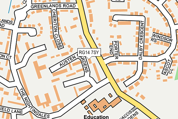 RG14 7SY map - OS OpenMap – Local (Ordnance Survey)