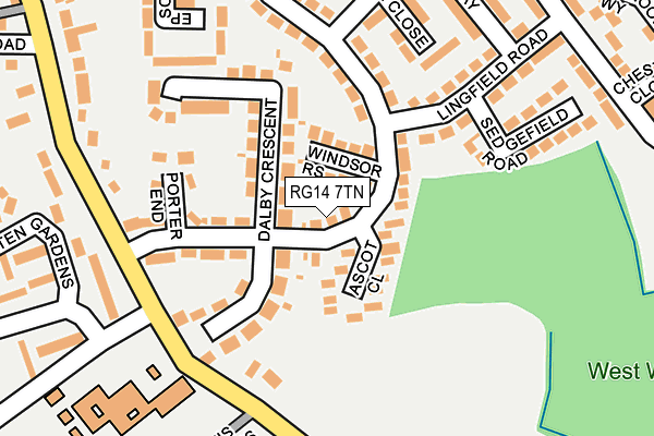 RG14 7TN map - OS OpenMap – Local (Ordnance Survey)