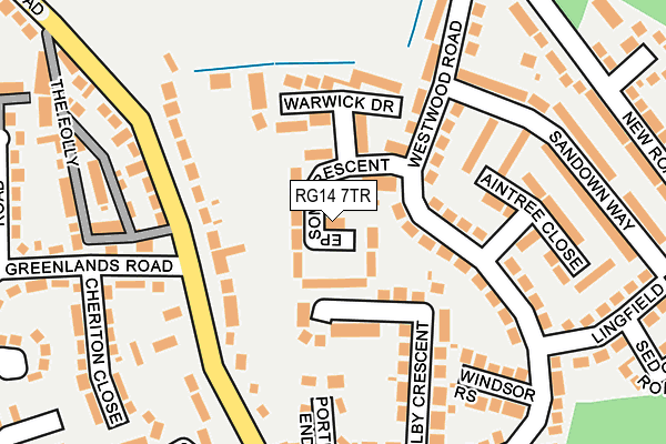 RG14 7TR map - OS OpenMap – Local (Ordnance Survey)