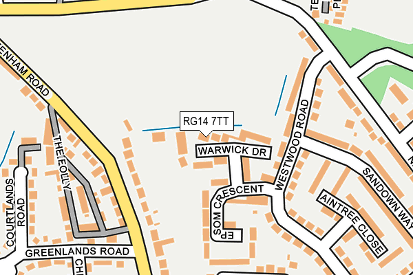 RG14 7TT map - OS OpenMap – Local (Ordnance Survey)