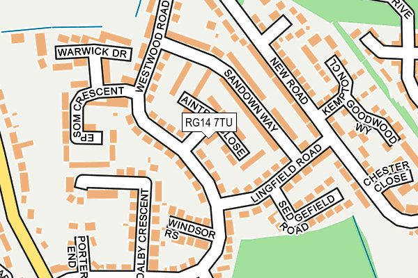 RG14 7TU map - OS OpenMap – Local (Ordnance Survey)