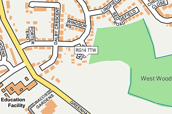 RG14 7TW map - OS OpenMap – Local (Ordnance Survey)
