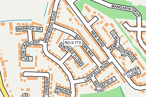 RG14 7TX map - OS OpenMap – Local (Ordnance Survey)