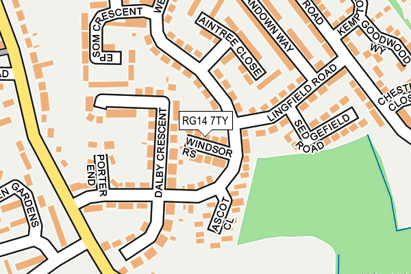 RG14 7TY map - OS OpenMap – Local (Ordnance Survey)