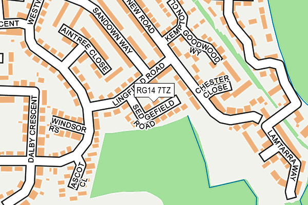 RG14 7TZ map - OS OpenMap – Local (Ordnance Survey)