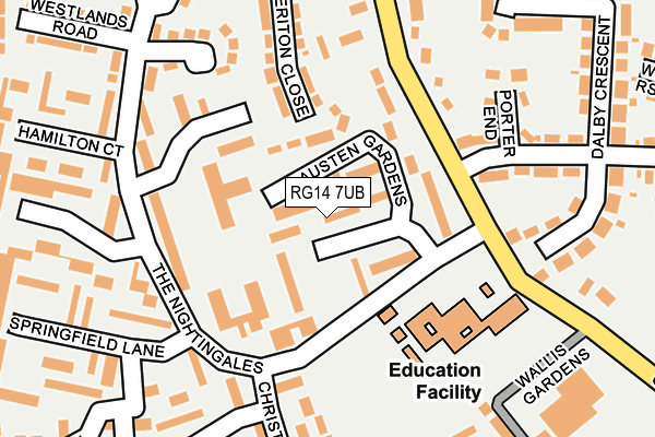 RG14 7UB map - OS OpenMap – Local (Ordnance Survey)