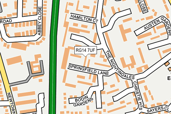 RG14 7UF map - OS OpenMap – Local (Ordnance Survey)