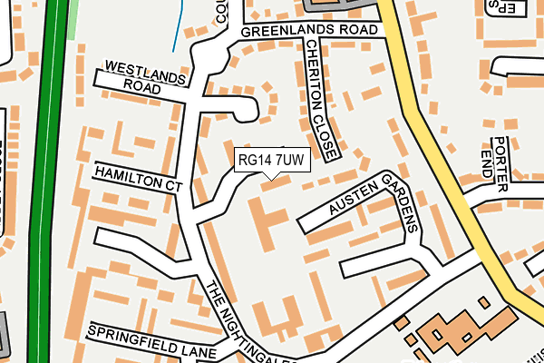 RG14 7UW map - OS OpenMap – Local (Ordnance Survey)