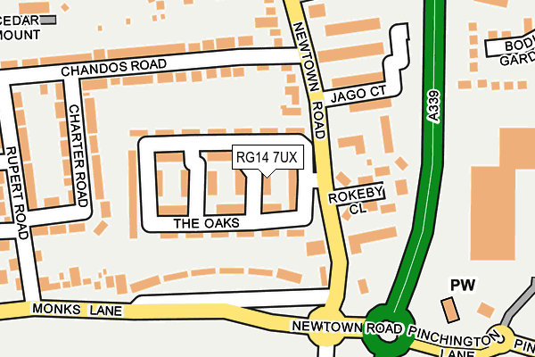 RG14 7UX map - OS OpenMap – Local (Ordnance Survey)