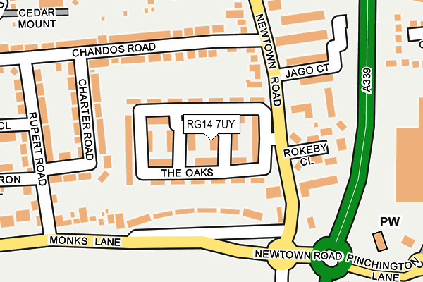 RG14 7UY map - OS OpenMap – Local (Ordnance Survey)