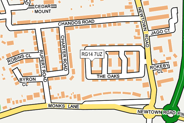 RG14 7UZ map - OS OpenMap – Local (Ordnance Survey)
