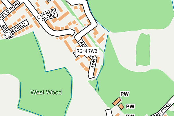 RG14 7WB map - OS OpenMap – Local (Ordnance Survey)