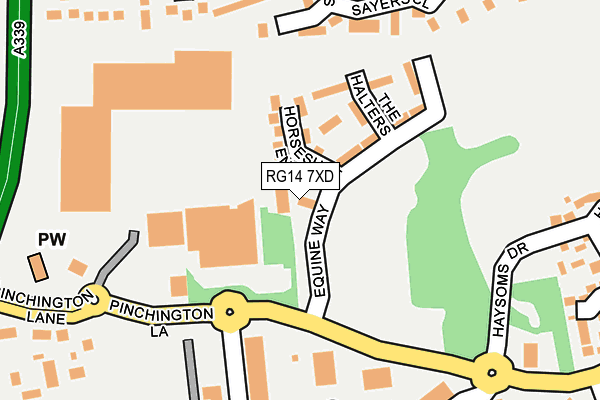 RG14 7XD map - OS OpenMap – Local (Ordnance Survey)