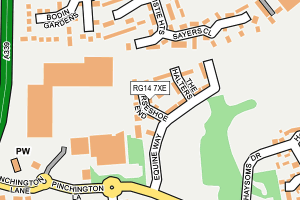 RG14 7XE map - OS OpenMap – Local (Ordnance Survey)